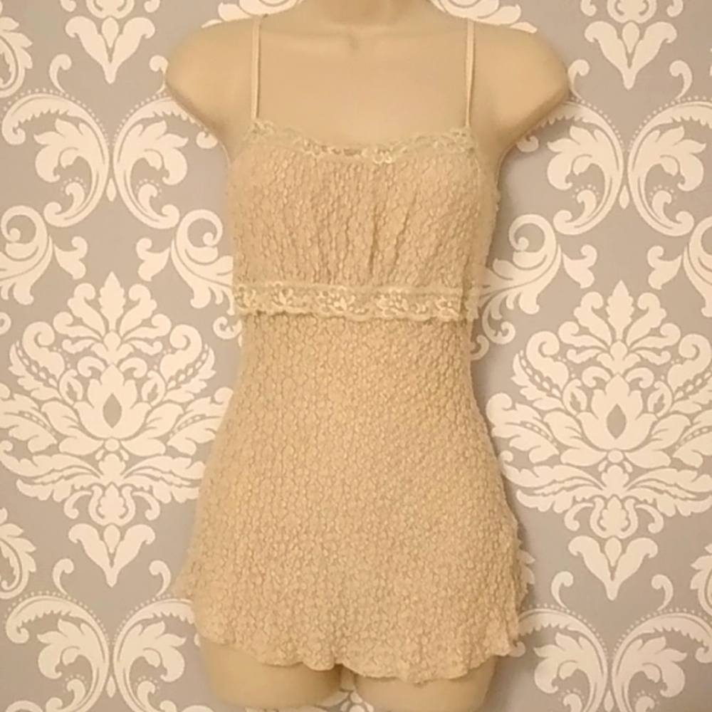 Suzy Shier Nude Semi-Transparent Top